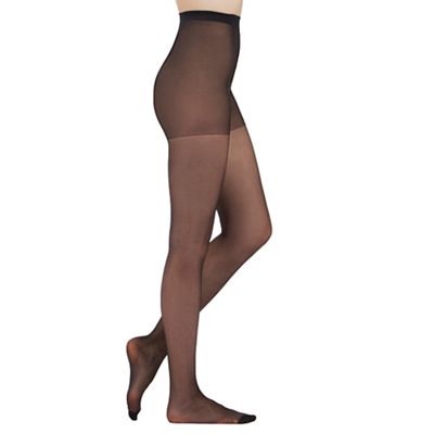 Pack of three black 10 Denier matte look tights